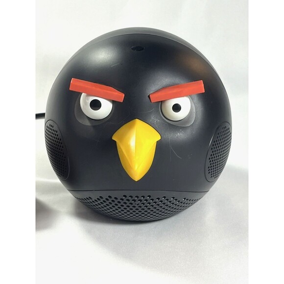 Gear4 Angry Birds Black Bird Speaker Only Bass Boost Aux Input Tested & Working - Picture 2 of 10